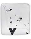Jollein Black and White Blanket, Indians - 100% Muslin Cotton - 75x100 cm Muslin Swaddle