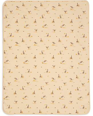 Jollein Blanket Cradle Jersey - 75x100 cm - Kangaroos - 100% Organic Cotton Blanket