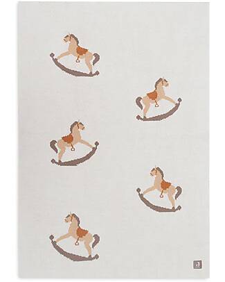 Jollein Blanket Cradle Jersey - 75x100cm - Nostalgic Ride - 100% Organic Cotton Bed Sheets and Pillow Cases
