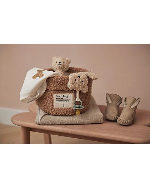 Jollein Changing Table Basket - 18x14cm - Teddy - Biscuit Storage organisers
