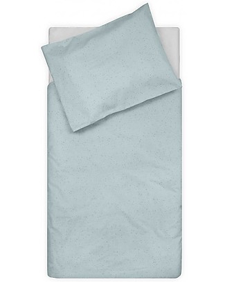 Jollein Cot Duvet Cover and Pillowcase Set, Green Mini Dots - 100x140 cm - 100% cotton Duvet Sets