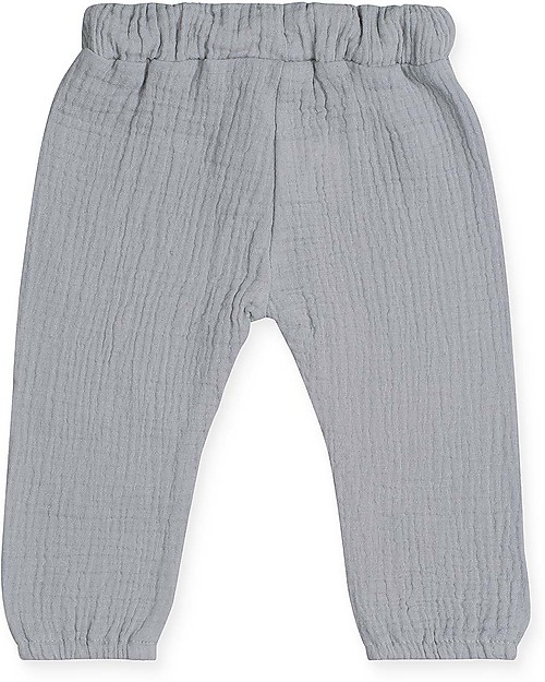 Jollein Cotton Wrinkled Pants, Grey Trousers