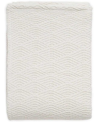 Jollein Cream White Blanket - River Knit - 75x150 cm Blankets