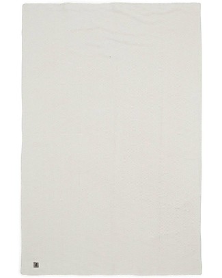 Jollein Cream White Blanket - River Knit - 75x150 cm Blankets
