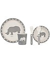 Jollein Dinner Set Safari Stone Grey - 100% Safe! Meal Sets