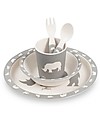 Jollein Dinner Set Safari Stone Grey - 100% Safe! Meal Sets