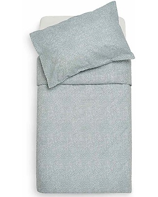 Jollein Duvet Cover and Pillowcase Set - Ash Green Snake - 100x140 cm Duvet Sets