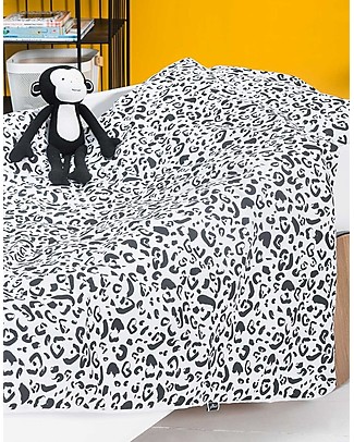 Jollein Duvet Cover and Pillowcase Set, Leopard - 140x200 cm - 100% cotton Duvet Sets