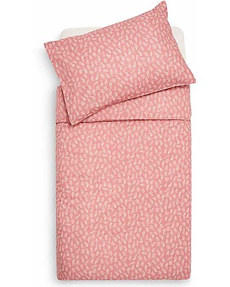 Jollein Duvet Cover and Pillowcase Set - Meadow Rosewood - 100x140 cm Duvet Sets