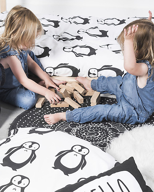 Jollein Duvet Cover and Pillowcase Set - Penguin - 140x200 cm - 100% cotton Duvet Sets
