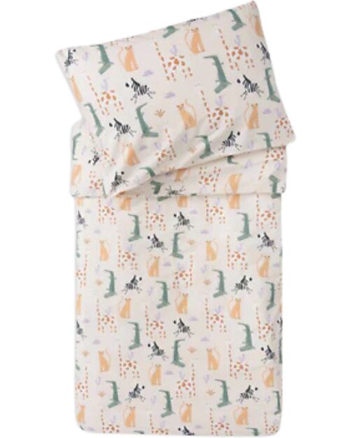 Jollein Duvet Cover with Pillowcase - 100x140 cm - Twinkling Collection - Jungle Jambo Duvet Sets