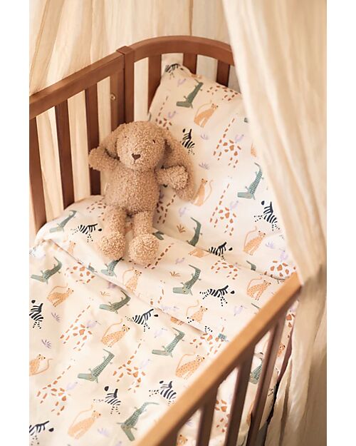 Jollein Duvet Cover with Pillowcase - 100x140 cm - Twinkling Collection - Jungle Jambo Duvet Sets