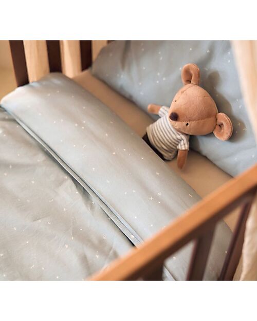 Jollein Duvet Cover with Pillowcase - 100x140 cm - Twinkling Collection - Sea Green Duvet Sets