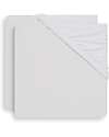 Jollein Fitted Sheet - 60x120cm - 100% Jersey Cotton - White - 2 Pack! Bed Sheets and Pillow Cases