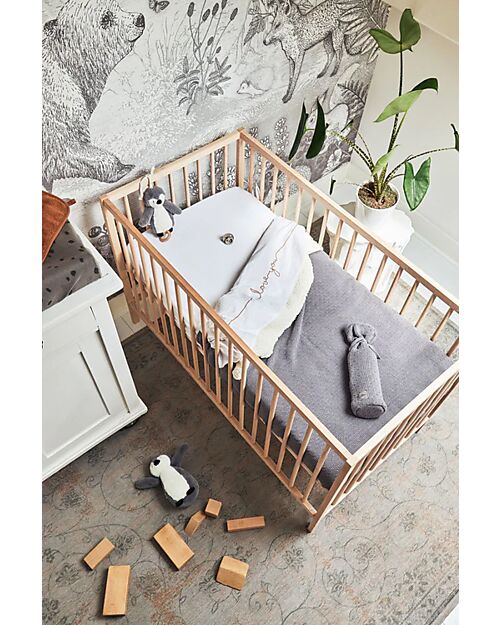 Jollein Fitted Sheet - 60x120cm - 100% Jersey Cotton - White - 2 Pack! Bed Sheets and Pillow Cases