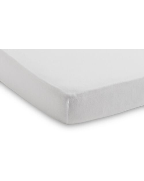 Jollein Fitted Sheet - 60x120cm - 100% Jersey Cotton - White - 2 Pack! Bed Sheets and Pillow Cases