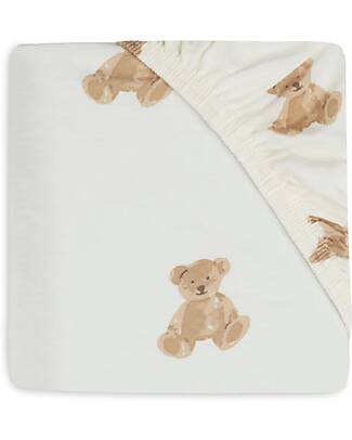 Jollein Fitted Sheet - Crib- 40x80/90 cm - Jersey - Orsetto Cradle Bed Linen