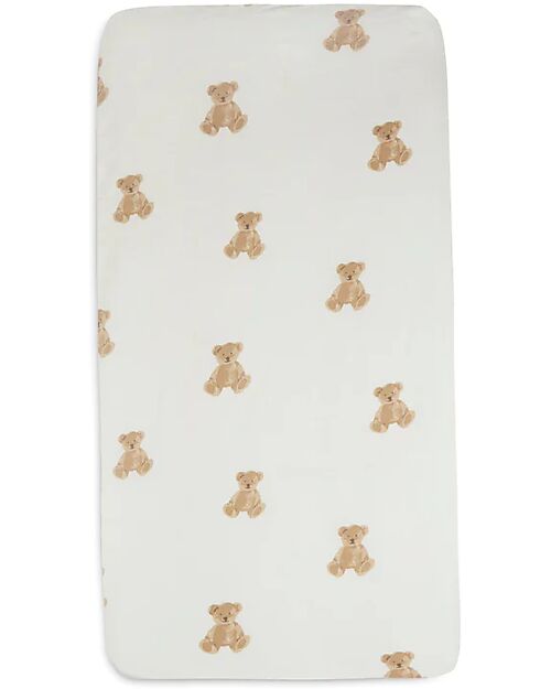 Jollein Fitted Sheet - Crib- 40x80/90 cm - Jersey - Orsetto Cradle Bed Linen
