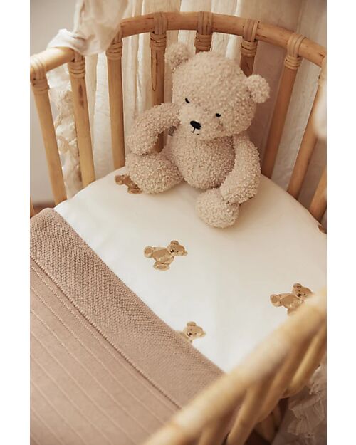 Jollein Fitted Sheet - Crib- 40x80/90 cm - Jersey - Orsetto Towels And Flannels