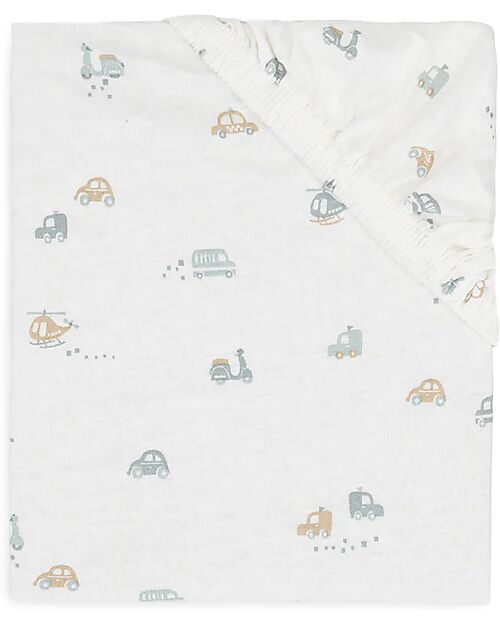 Jollein Fitted Sheet for Crib - 40/50x80/90cm - Jersey - On The Go Bed Sheets and Pillow Cases