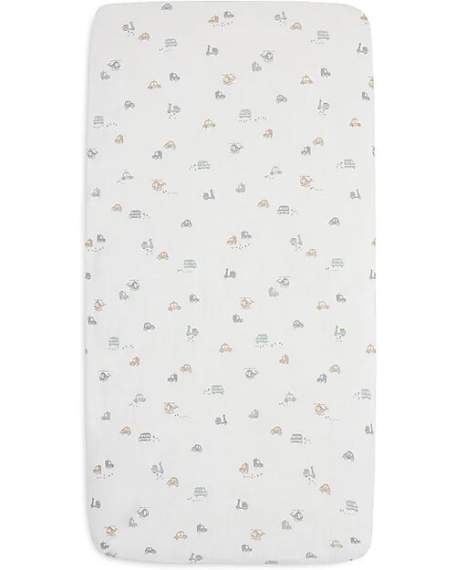 Jollein Fitted Sheet for Crib - 40/50x80/90cm - Jersey - On The Go Bed Sheets and Pillow Cases