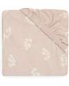 Jollein Fitted Sheet for Crib - 40/50x80/90cm - Jersey - Wild Rose Cradle Bed Linen