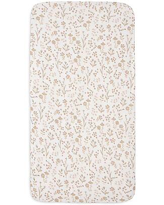 Jollein Fitted Sheet Jersey for Bed - 60x120cm - Bloomy - Cotton Bed Sheets and Pillow Cases