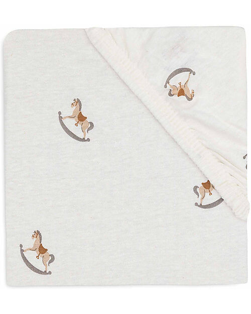 Jollein Fitted Sheet Jersey for Bed - 60x120cm - Nostalgic Ride - Cotton Bed Sheets and Pillow Cases