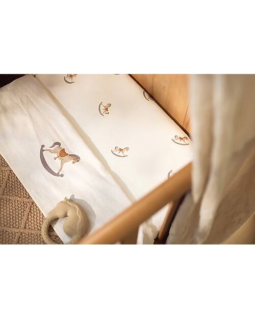 Jollein Fitted Sheet Jersey for Bed - 60x120cm - Nostalgic Ride - Cotton Bed Sheets and Pillow Cases