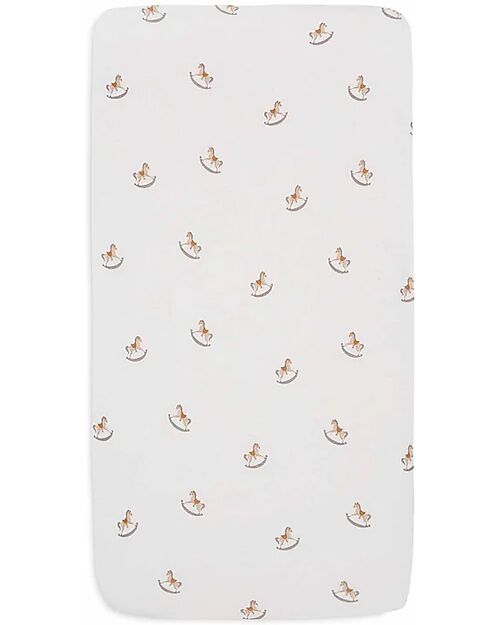 Jollein Fitted Sheet Jersey for Bed - 60x120cm - Nostalgic Ride - Cotton Bed Sheets and Pillow Cases