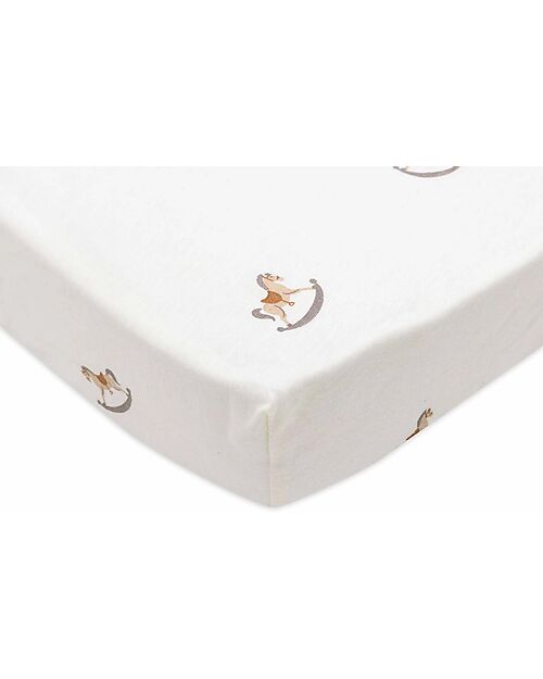 Jollein Fitted Sheet Jersey for Bed - 60x120cm - Nostalgic Ride - Cotton Bed Sheets and Pillow Cases