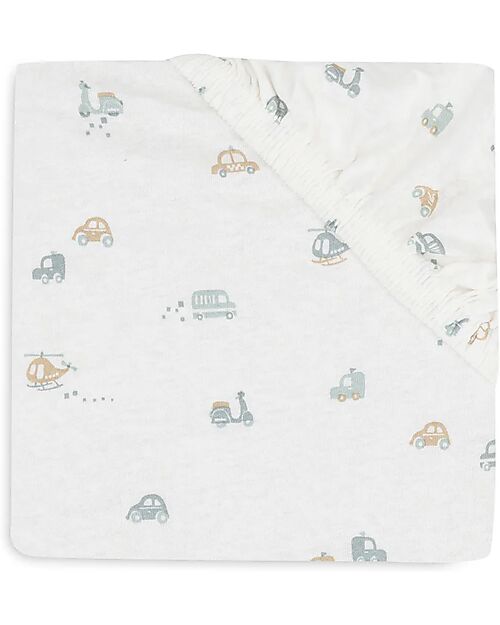 Jollein Fitted Sheet Jersey for Bed - 60x120cm - On The Go - Cotton Bed Sheets and Pillow Cases