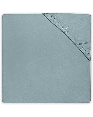 Jollein Fitted Sheet, Stone Green - 40x80 cm - Cotton Jersey Bed Sheets