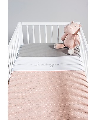 Jollein Knitted Soft Toy Hippo, Creamy Peach - Super soft and safe for newborns Soft Toys