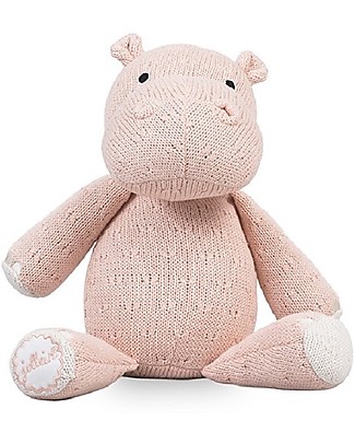 Jollein Knitted Soft Toy Hippo, Creamy Peach - Super soft and safe for newborns Soft Toys