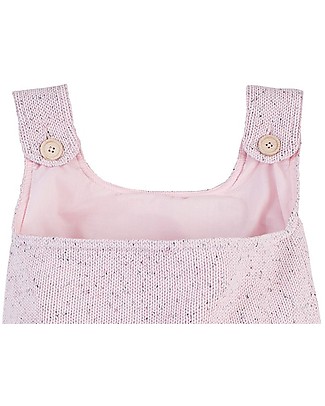 Jollein Knitted Storage Bag - Vintage Pink with Confetti Pattern Toy Storage Boxes