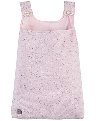 Jollein Knitted Storage Bag - Vintage Pink with Confetti Pattern Toy Storage Boxes
