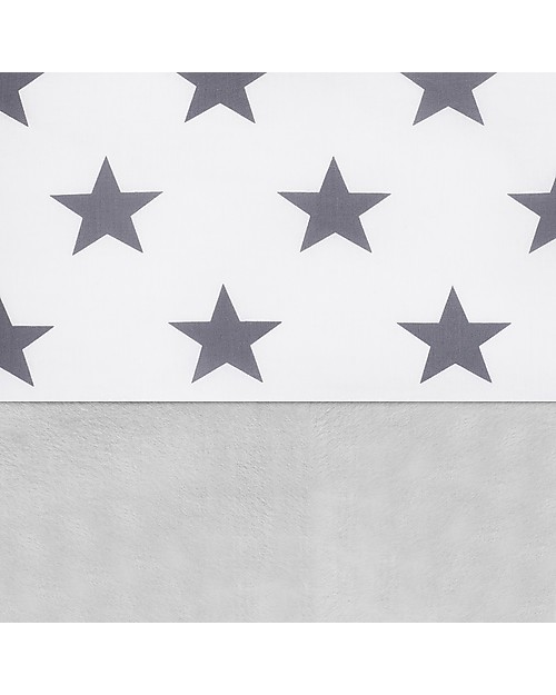 Jollein Little Star Sheet, Anthracite - 120x150 cm - 100% cotton Bed Sheets and Pillow Cases