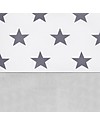Jollein Little Star Sheet, Anthracite - 120x150 cm - 100% cotton Bed Sheets and Pillow Cases