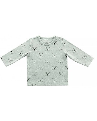Jollein Long Sleeves Shirt Little Lion, Grey - Organic Cotton Long Sleeves Tops
