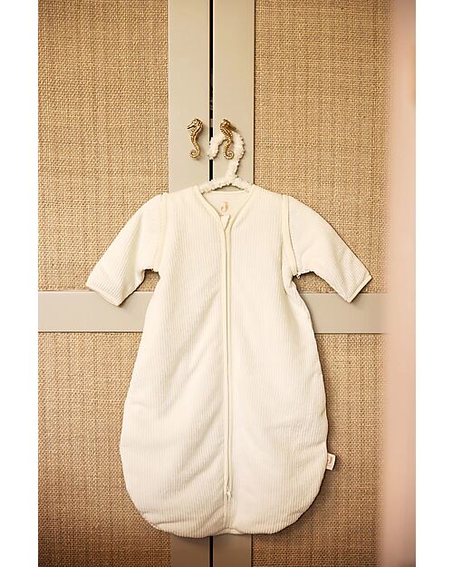 Jollein Newborn Sleeping Bag with Removable Sleeves - 60cm - Rib - TOG 3.5 Sleeping Bags