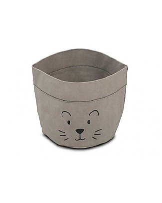 Jollein Paper Basket Little Lion, Grey Toy Storage Boxes