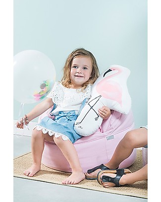 Jollein Round Sofa Beanbag Canvas, Vintage Pink - 50x43 cm Cushions