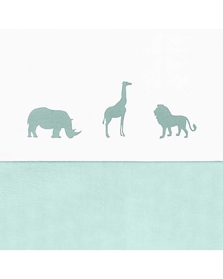 Jollein Safari Sheet, Forest Green - 120x150 cm - 100% cotton Bed Sheets