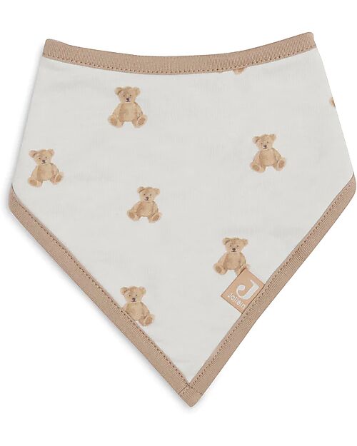 Jollein Set of 2 Bandana Bibs - Teddy Bear - GOTS Certification Bandana Bibs