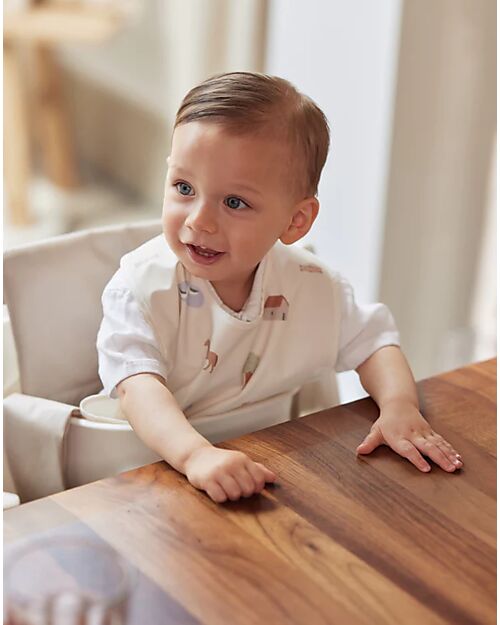 Jollein Set of 2 Waterproof Bibs - Farm - White Snap Bibs