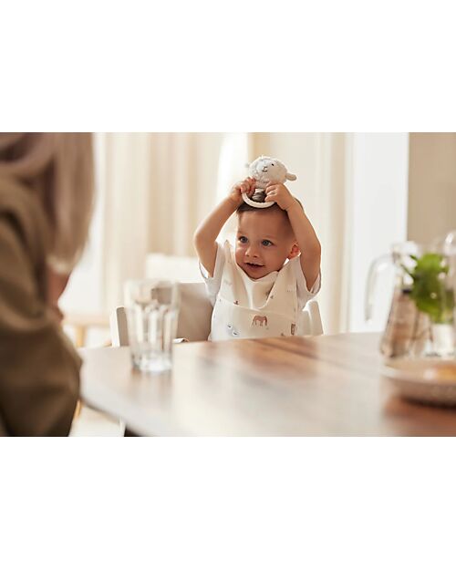 Jollein Set of 2 Waterproof Bibs - Farm - White Snap Bibs