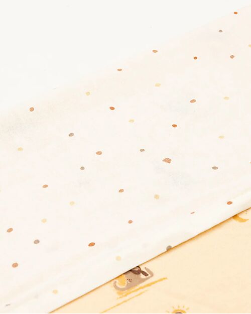 Jollein Sheet Cradle - 100% Cotton - 75x100 cm - Kangaroos and Dusty Dot Cradle Bed Linen