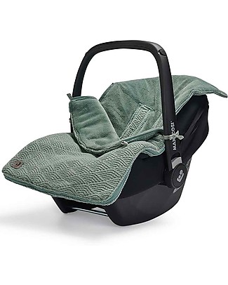 Jollein Sleeping Bag for Pram and Car Seat - Group 0+ Harness 3/5 - River Knit - Ash Green Footmuffs