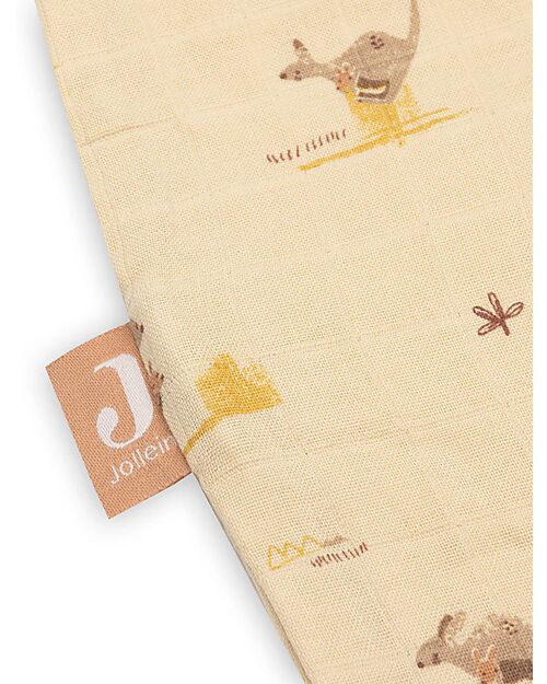 Jollein Sleeping Bag Muslin - Kangaroos - 90 cm - TOG 0,5 - 100% Cotton Sleeping Bags